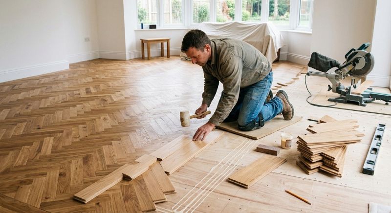 Wide Plank Floor Installation in Manassas, VA